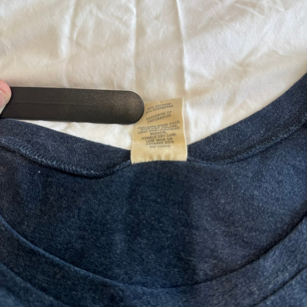 Hollister Womens Navy Blue 3/4 Sleeve Graphic Tee Seagull Logo Y2K Size S - Picture 8 of 9